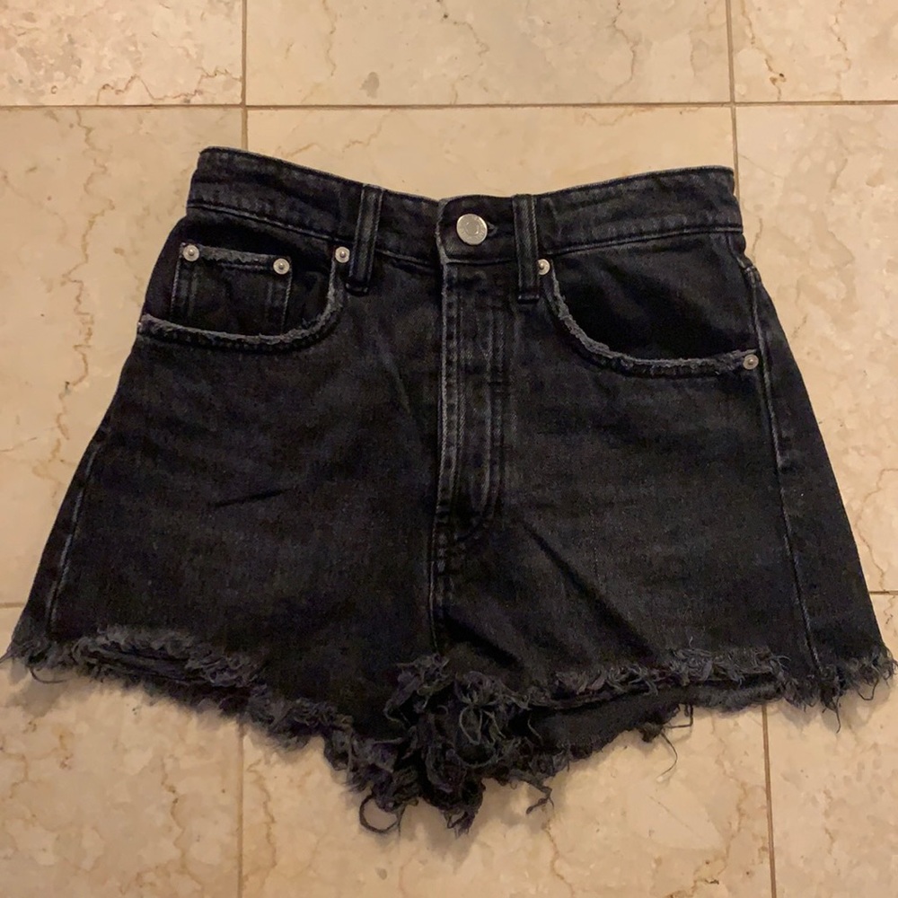 ZARA black jean shorts